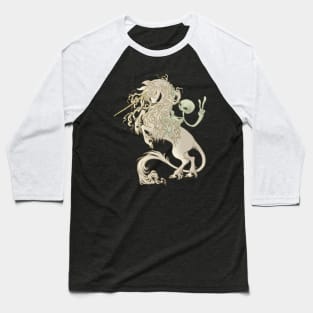 Alien Riding Unicorn Baseball T-Shirt